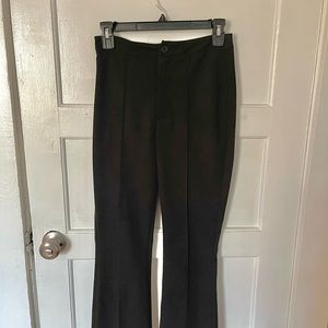Petite High Wast Black Tailored Pants
